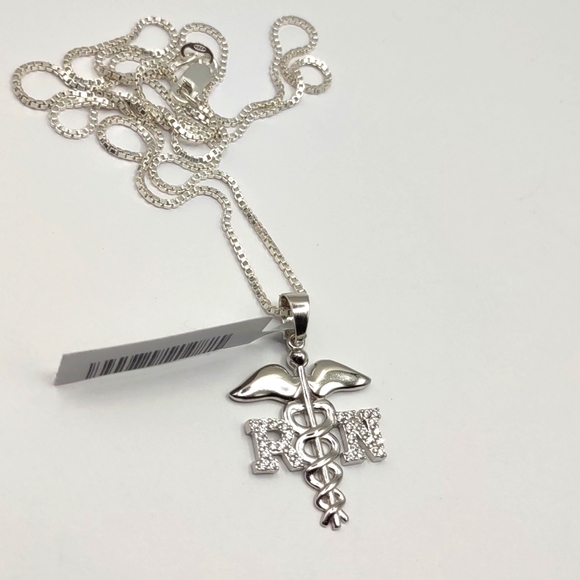 Sterling Registered Nurse Necklace - Picture 2 of 3